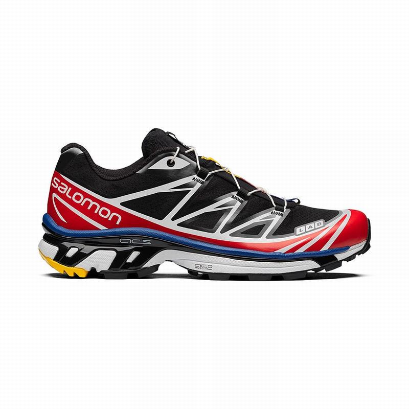 SALOMON UK XT-6 RACING - Mens Trail Running Shoes Black/White,UOQJ70923